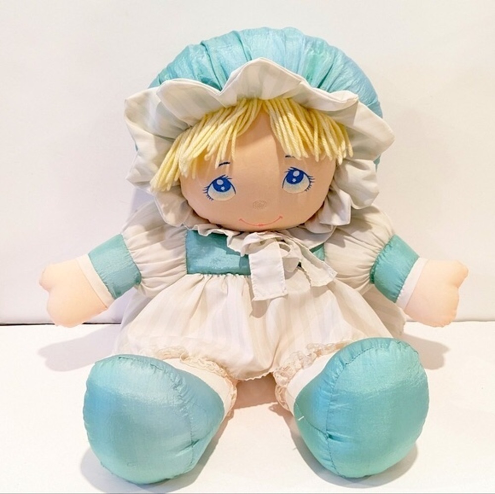 2/$20 Vintage Dolly Mine Green Cloth Doll 24” 90's